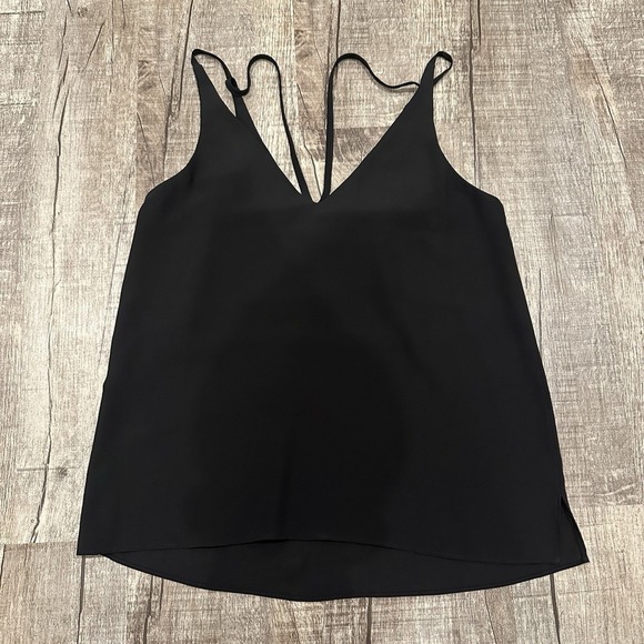 TopShop Lot of 2 Strappy Tank Top V Neck Sleeveless Black White Womens Size 2 US - Picture 11 of 12